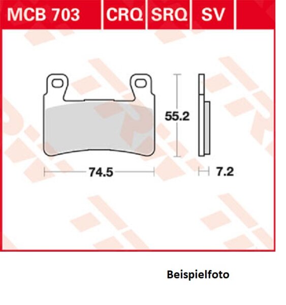 MCB703CRQ brake lining in front  Honda CBR600RR 2003-2004