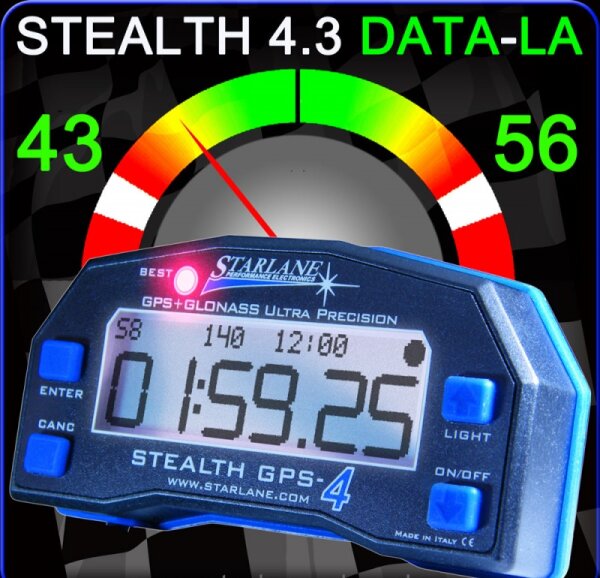 GPS Laptimer STEALTH-DATA V4 with DATA+Lean Angle